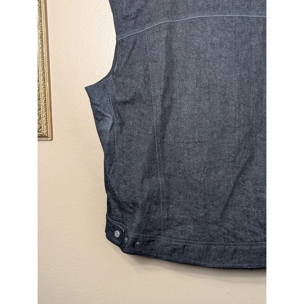 Street & Steel Motorcycle Vest Mens 2XL Black Biker Denim Riding Gear Pockets